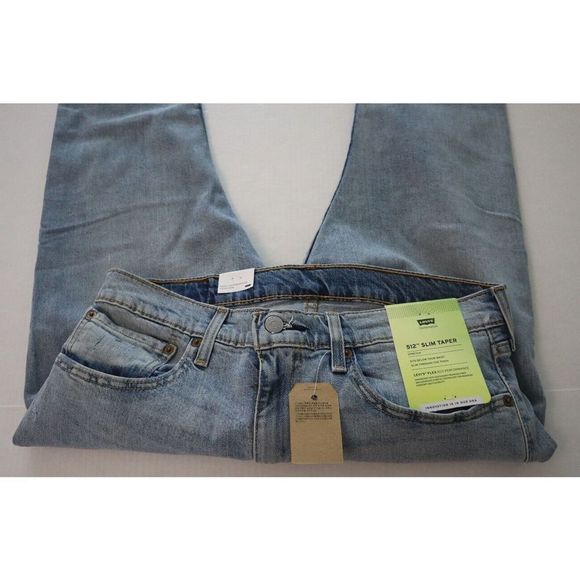 Levi's 512 - 288331107 Men's Sz 34x30 Blue Slim Fit Tapered Denim Jeans $80 - Picture 3 of 7